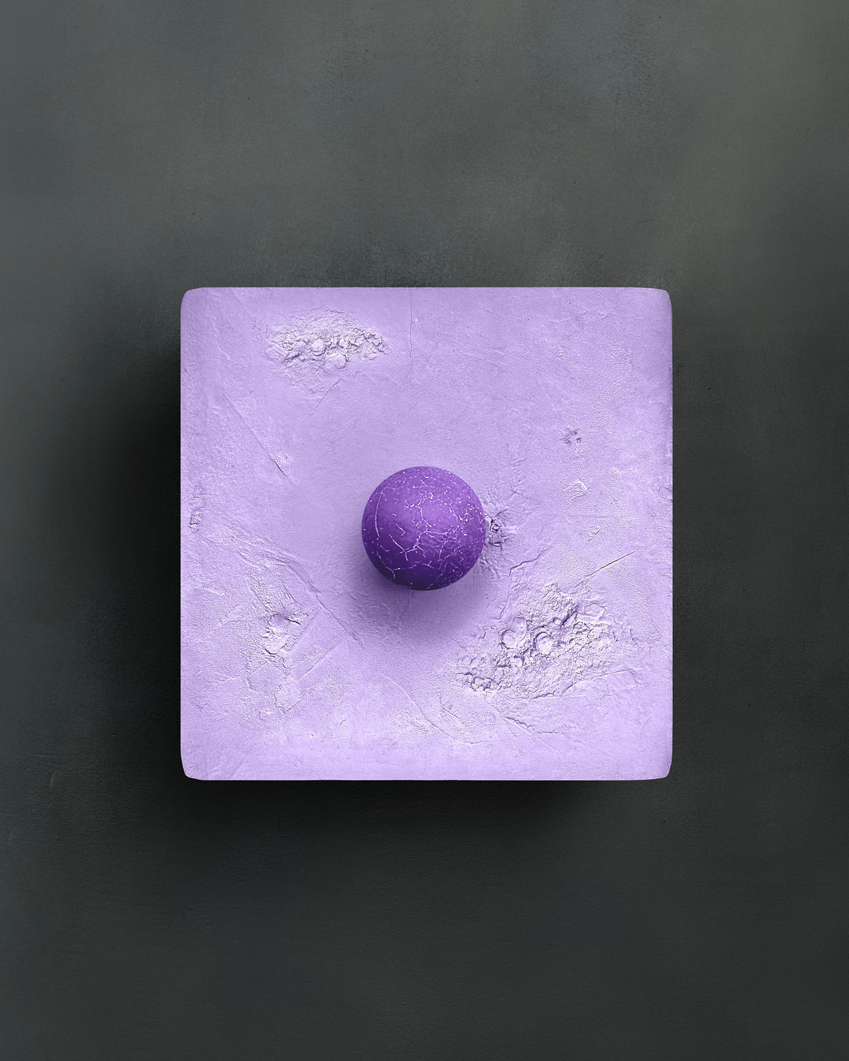 DOT — Lilac with purple, lavender plaster square with purple sphere