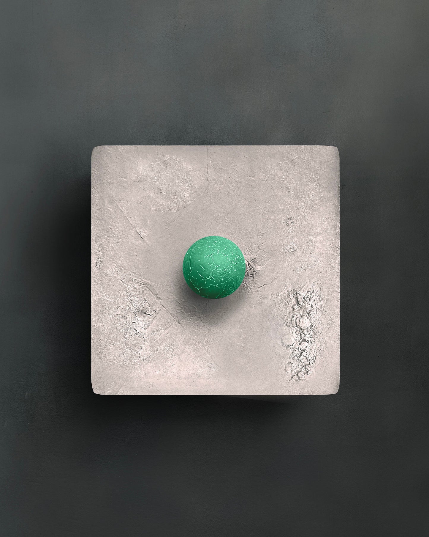 Arte de pared de yeso maximalista diminuto, regalo hecho a mano. Decoración de pared bohemia en 3D "CHEERFUL DOT" en gris topo, rosa, morado, turquesa, negro y blanco, 3 x 3 x 2 pulgadas.