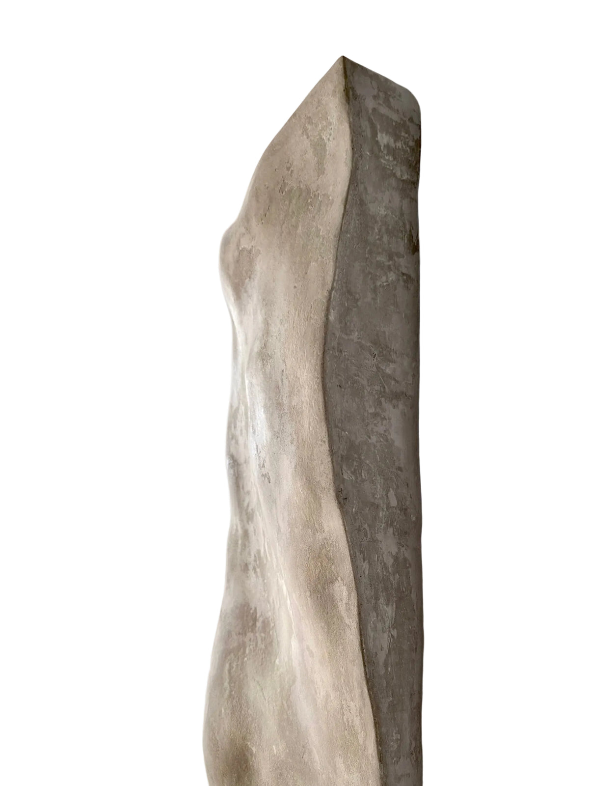 SANDSTONE — Taupe, close view of upper section, organic contours and mineral tones