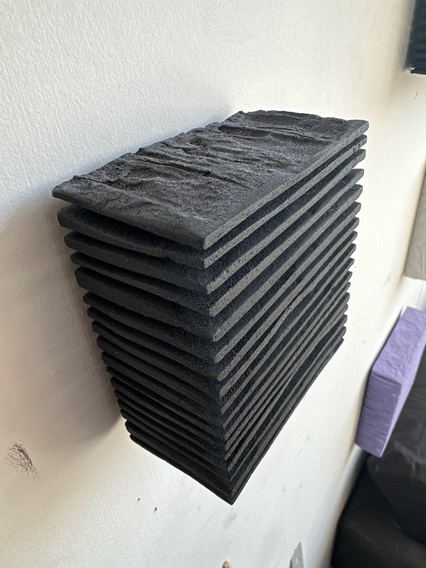 SHADOW Black — Plaster Wall Sculpture