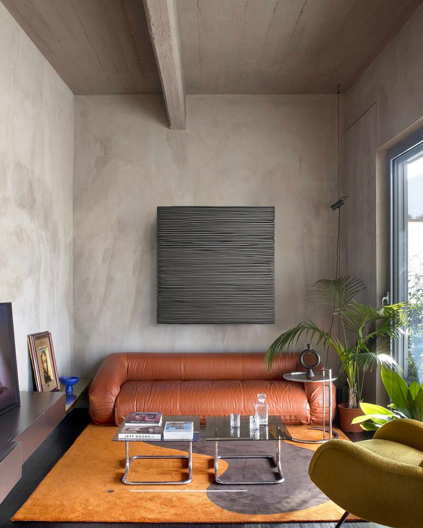 SHADOW Black — Plaster Wall Sculpture