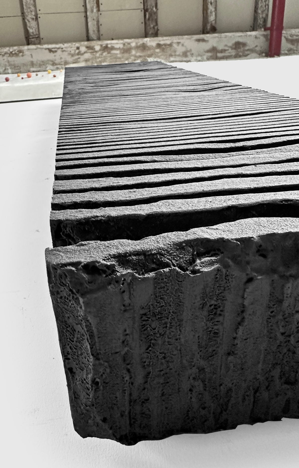 SHADOW — Noir Midnight, textured surface detail, each ridge individually hand-worked, signed original