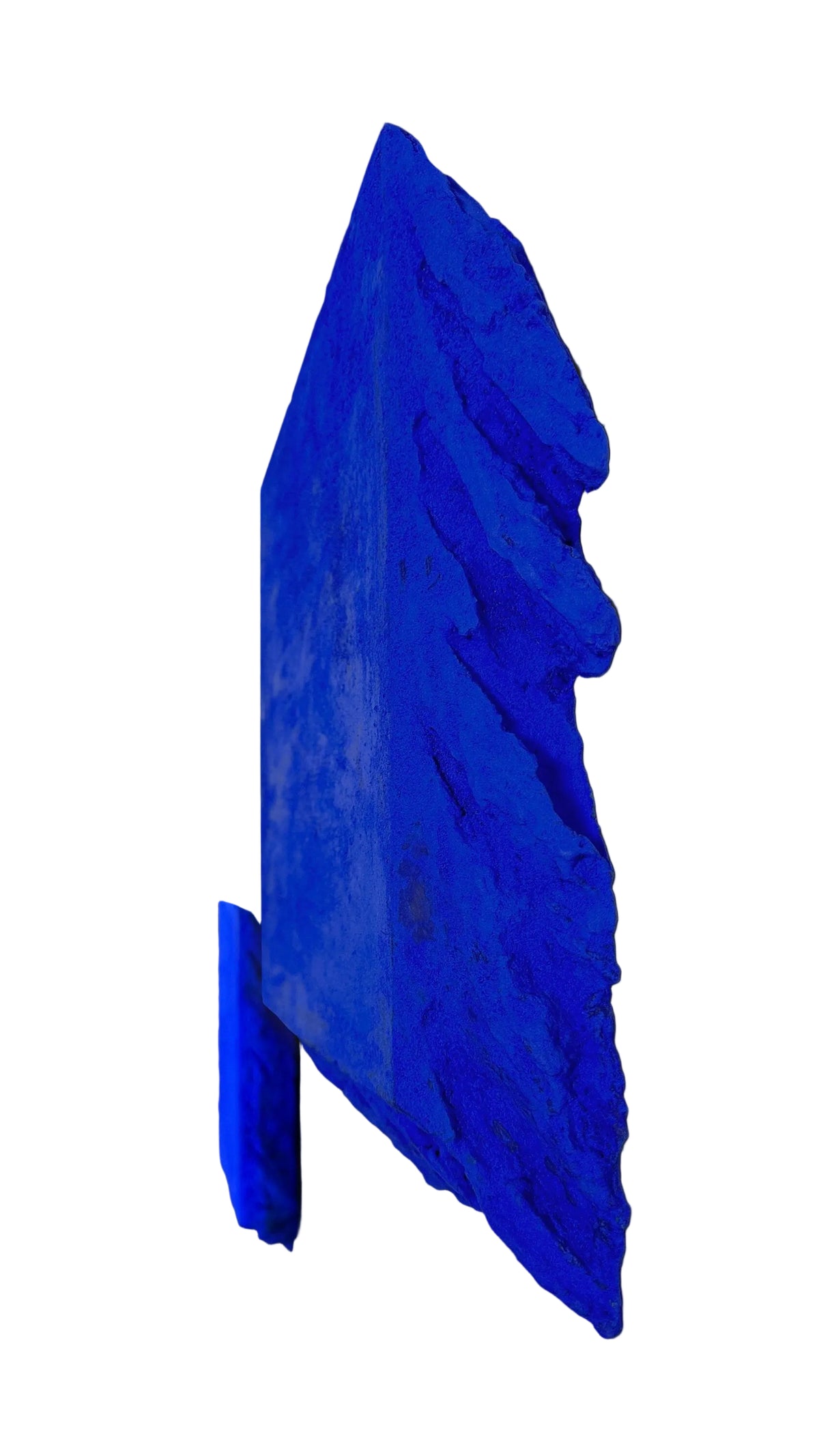 AND THEN — Ultramarine Blue, side profile, depth 4 inches, fiber-reinforced plaster and pigment