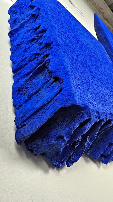 yves klein, yves klein blue, ultramarine, monochrome blue Wabi-sabi, clay wall art, boho wall art, maximalist wall art, 3d wall art, japandi, boho wall decor, plaster wall art, feng shui, wall art set, handmade gift