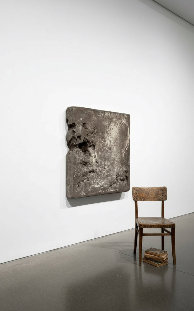 GAIA — Taupe, wall installation view, taupe sculptural relief in contemporary interior
