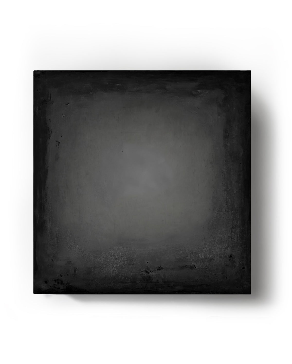 INSIDE OUT — Charcoal Gray, side profile detail, depth and shadow, hand-formed plaster