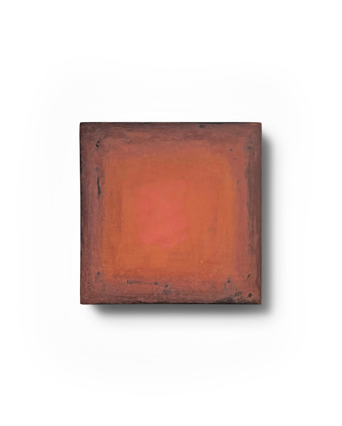 INSIDE OUT — Rusty Terracotta, studio photography, large format sculptural relief, terracotta pigment