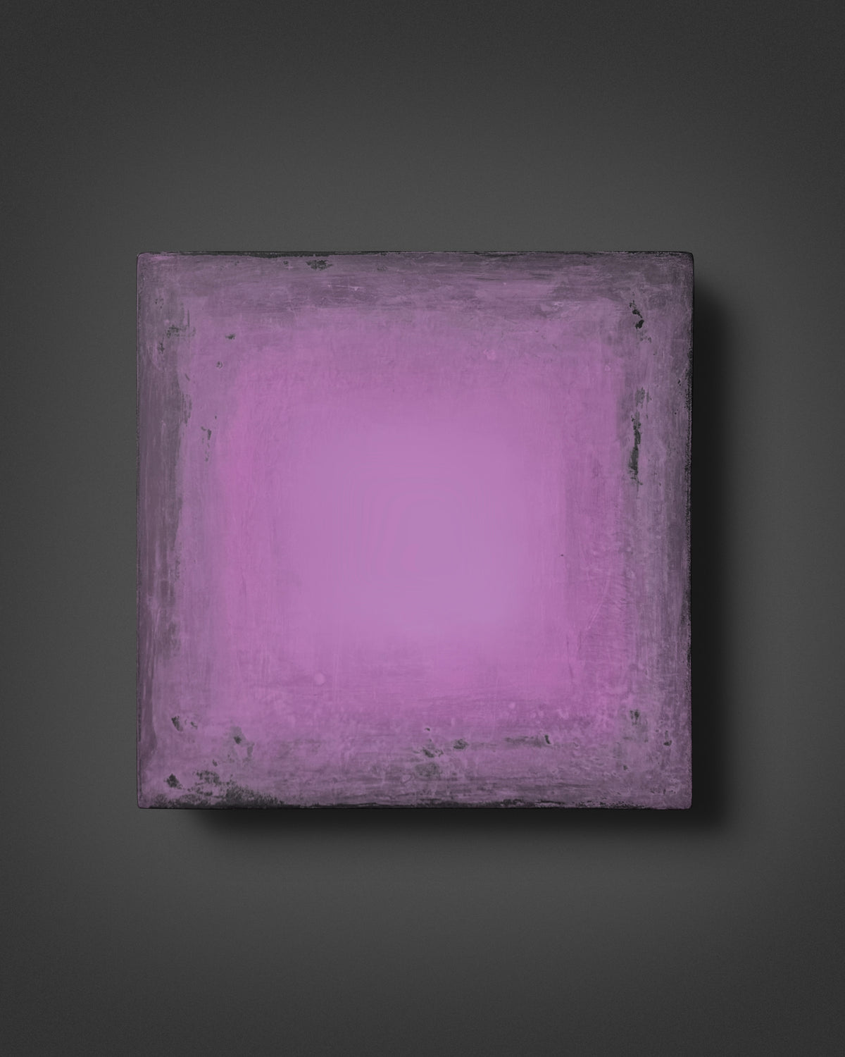 INSIDE OUT — Shades of Lavender, full frontal view, soft lavender plaster wall sculpture, SIZMARI