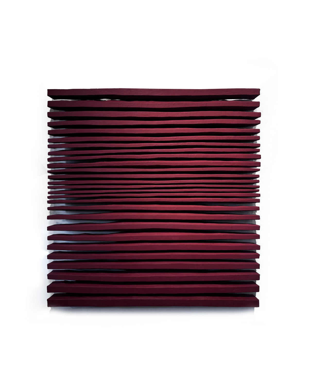 SHADOW — Crimson Statement 84 inch, monumental red wall sculpture, signed original, SIZMARI