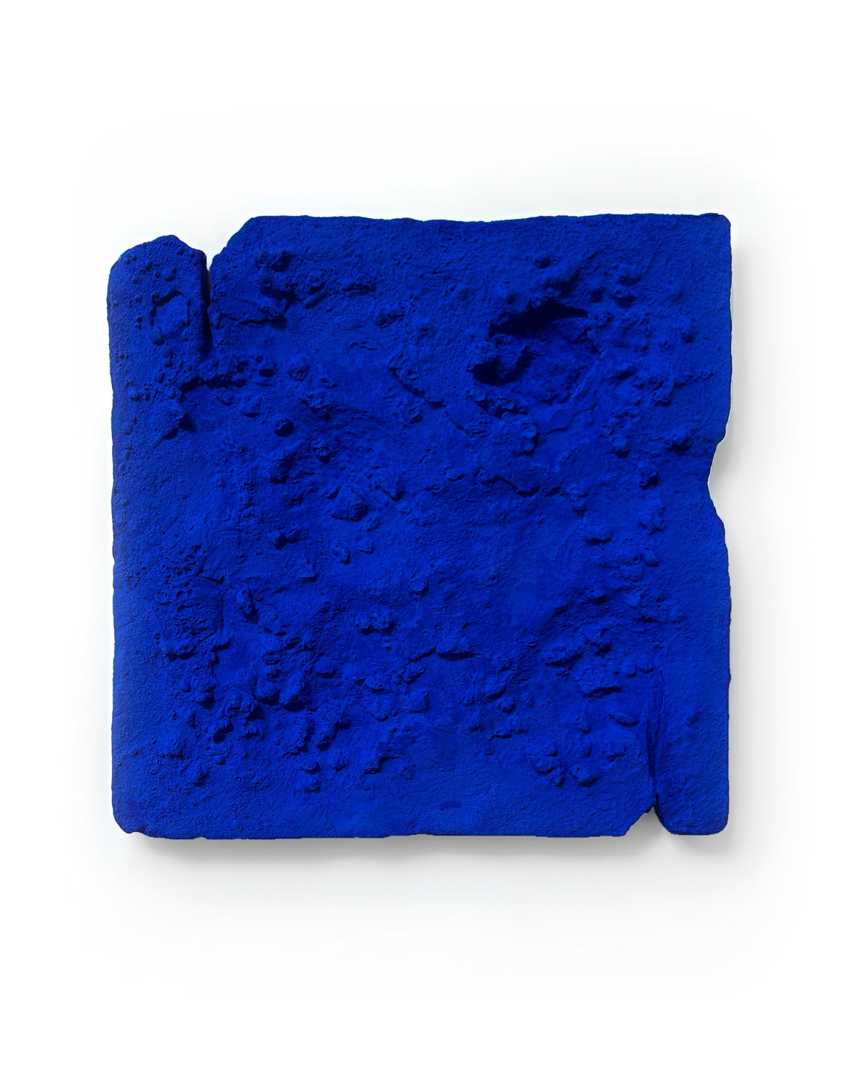 STRATUM — Ultramarine Blue, large panel on studio wall, frontal view
